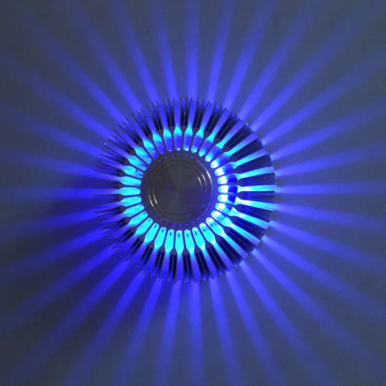 

Indoor 3W LED Wall Lamp Ceiling Light Fixture Bulb Bedroom Corridor Restaurant Vestibule Exhibition Silver Shell Modern Decor