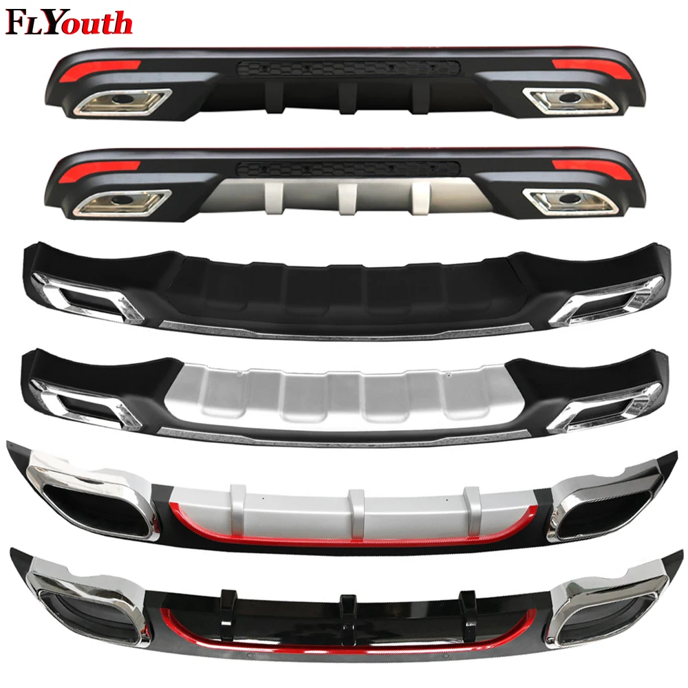 

For Chevrolet Cruze 2009-2018 Sedan Car Rear Bumper Protector Dual Diffuser Spoiler Big Rear Wing Car Rear lip Accessories 1Pc