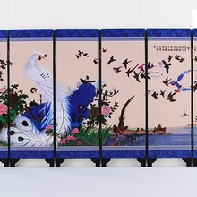 Мини) изысканный китайский классический складной экран Для лаков, окрашенный птицами, оплатив честь фениксу