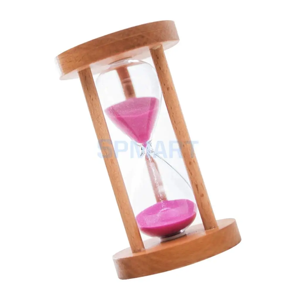 2pcs 15 Mins Wooden Framed Sand Glass Clock Hourglass Sandglass Timer Art Craft Home Office Decor Kids Gift