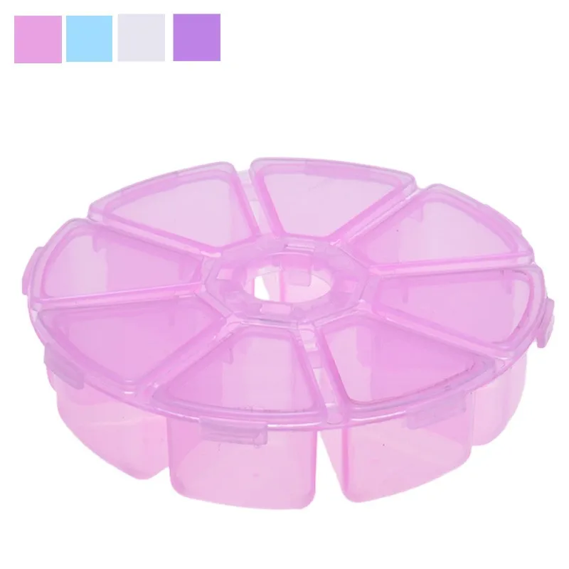

HOT 8 Grids Storage Box Small Plastic Box Desktop Storage Box Makeup Organizer container jewelry Box Organizer Cosmetic Solid