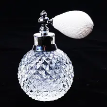 Frasco de perfume clásico para mujer de 100 ml, atomizador corto, botella de vidrio vacía recargable, envase de botella de regalo para decoración de boda