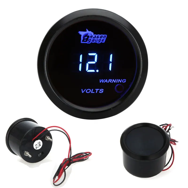 2016 New Digital Voltage Meter Gauge for Auto Car 52mm 2in LCD 015V