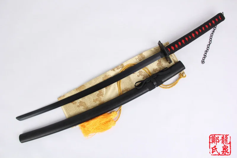 4" Ichigo Bankai Bleach Аниме Tensa Zangetsu стальной меч самурая Луна Косплей декоративные поставки