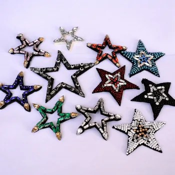 

Hollow Star crystal sequins Rhinestones bead patches sew on beading applique clothes shoes bags decoration patch DIY