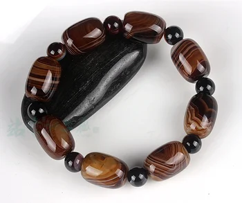 

Natural Brazilian stone drums road through hand chain transfer bucket beads