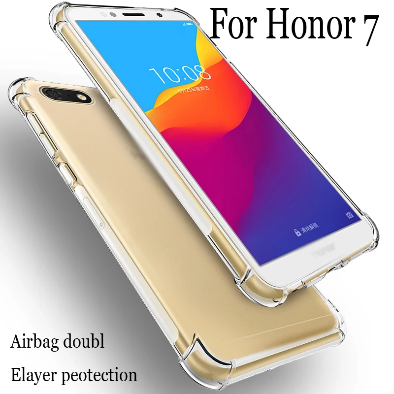 Чехол на воздушной подушке для Huawei Honor 7 прозрачный мягкий Силиконовый ТПУ