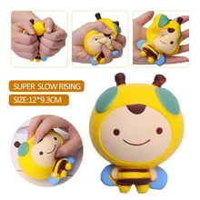 Jumbo Adorable Bee Charm Super Cream Scented Slow Rising Squishies Toy Squishes Stress Relief Toy for Kids toys Novelty