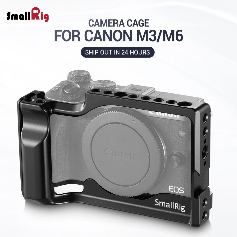 Клетка для камеры SmallRig M6 для Canon EOS M3 и M6, фитинг, светильник, весовой элемент с натовским рельсом, крепление для холодного башмака 2130