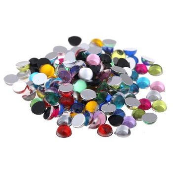

Acrylic Flat Back Many Sizes Mixed Colors Half Round Facets Acrylic Beads Nail Art Rhinestone Glue On Stones DIY Decorations