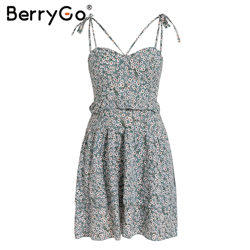 BerryGo сексуальное платье с открытой спиной и рюшами от солнца boho женское
