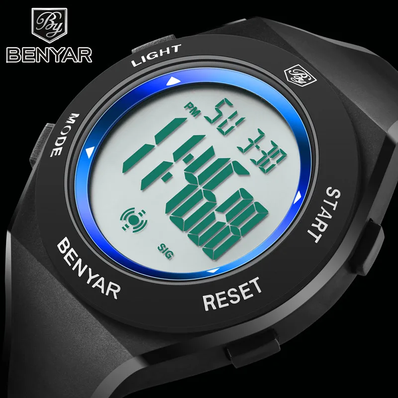 

BENYAR Men's Sports Watches Top Brand Luxury Fashion Alarm Chronograph LED Digital 30M Waterproof Wrist Watch Relogio Masculino
