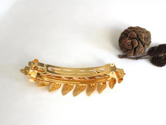 Узоры древних золотых листьев открытые кружевные украшения листья заколки для волос расчески