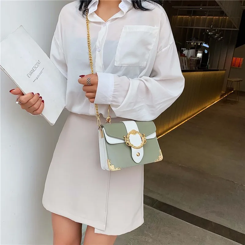 

Luxury Handbags Women Bags Designer PU Leather Ladies Totes Contrast Color Shoulder Messenger Bags For Women 2019 Bolsos Mujer