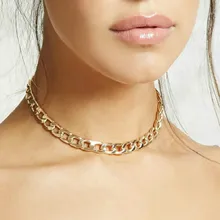 Цепь на шею чокер колье ожерелье цепочка на шею Панк модная цепь со звеньями Готический Чокер Ожерелье "гранж" для Для женщин браслеты с подвесками цепочка на шею ожерелья ювелирных изделий