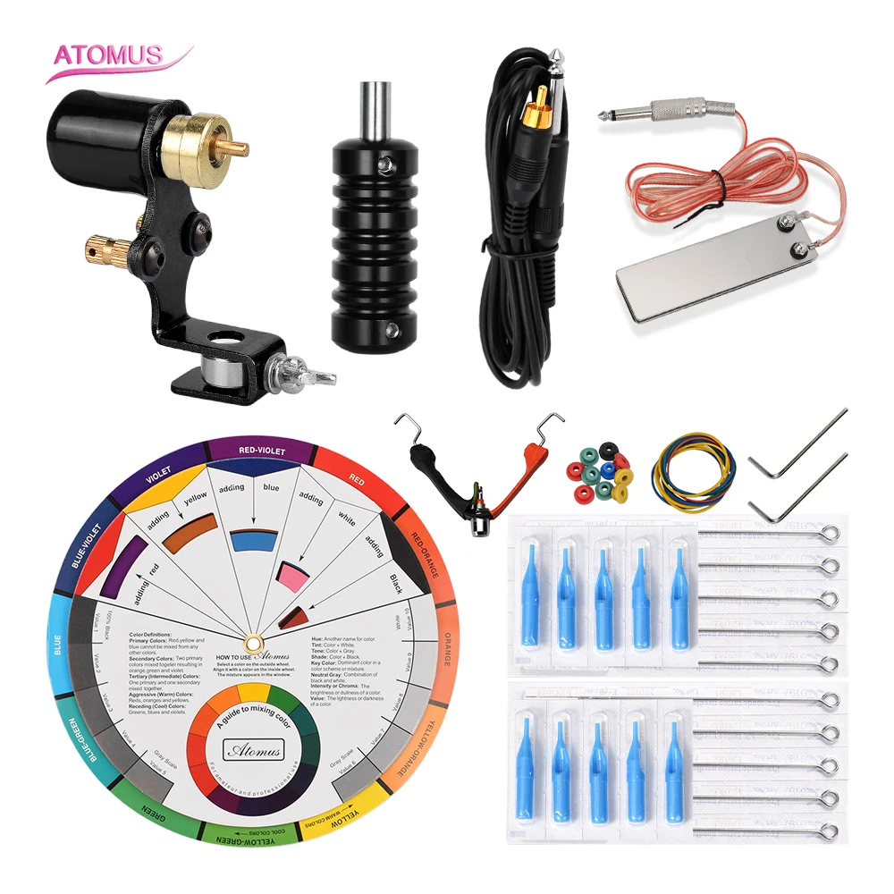 

Tattoo Clip Cord Tip Tattoo Needle Needling Machine Set Kit Complet Professionnelle Kits Rotary Pedal Professional Tatoo Para