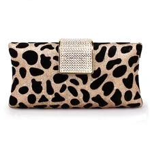 Leopard Abendtaschen Diamantspange Kupplungen 2016 Mode Frauen Abend Kupplung kleine Party Hochzeit kleid Geldbörse Handtasche