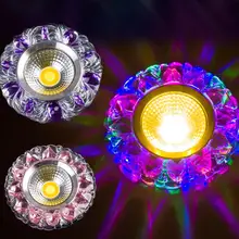 3 Вт Кристалл светодиодный светильник мини светодиодная лампа для шкафа AC85-265V украшение дома