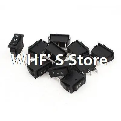 

10Pcs Black AC250V 15A 3 Position Locking SPDT Panel Mount Rocker Switch