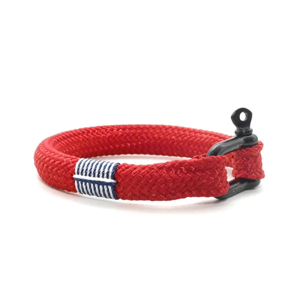 

Chic Nautical Braided Bracelet Hand-made Yachting Rope Military Paracord Bracelet Wristband W/ D-Shackle BRT-N512