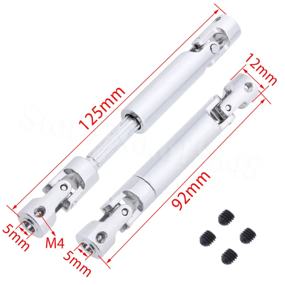 Steel Drive Shaft Joint CVD 110-155mm & 90-115mm For 1/10 Scale RC Crawler SCX10 RC4WD D90 Cross Axial CC01 Truck Tamiya Steel Drive Shaft Joint CVD 110-155mm & 90-115mm For 1/10 Scale RC Crawler SCX10 RC4WD D90 Cross Axial CC01 Truck Tamiya
