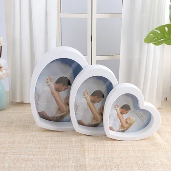 

Creative Heart-Shaped Wedding Photo Frame Photo Frame PP Stereo Photo Wall Photo Frame Set Platform