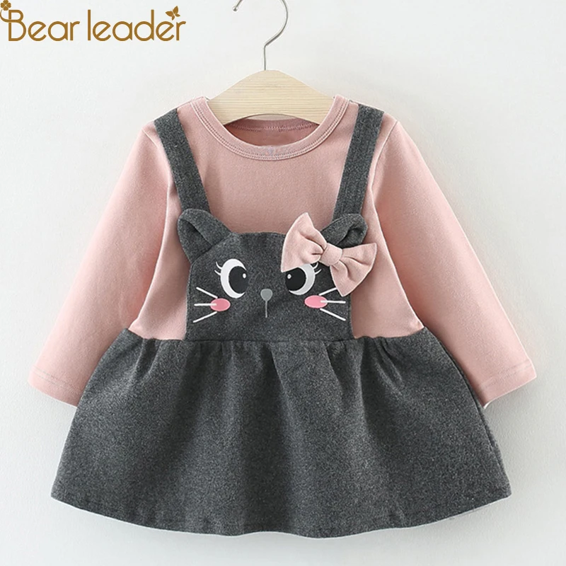 Bear leader/платье для девочек коллекция года, Весенняя брендовая блузка для маленьких девочек кружевные Детские рубашки с вырезом лодочкой одежда для детей, платье для детей возрастом от 6 до 24 месяцев