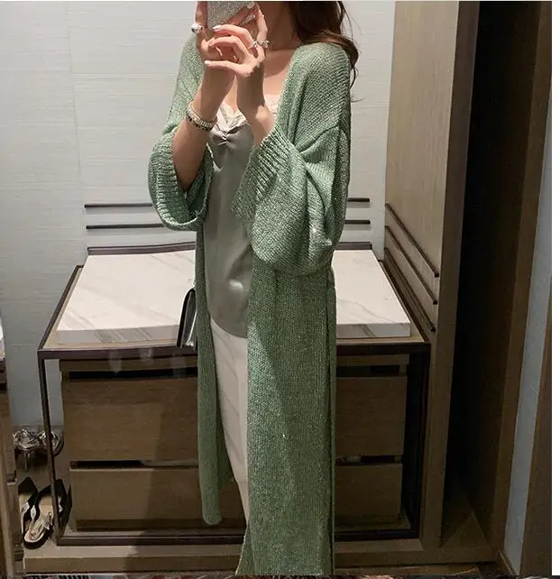 UK 2019 Spring Autumn Women Casual Knit Sweater Mint green