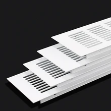 4 Uds 80mm de ancho cuadrado rectángulo Rendijas de ventilación de aluminio ventilador cubierta de rejilla aire acondicionado armario del gabinete del zapato