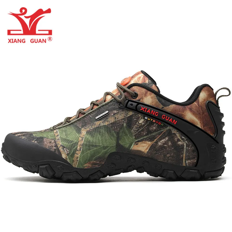 

XIANG GUAN Men Hiking Shoes Women Waterproof Trekking Boots Camouflage Sport Mountain Climbing Shoes Outdoor Walking Sneakers
