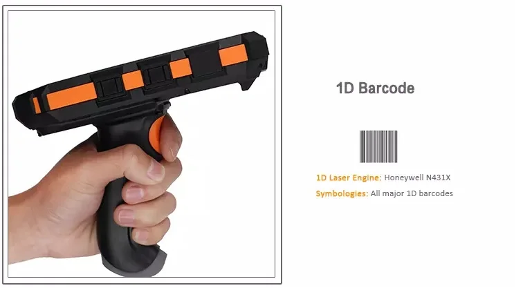 Handheld sem Fio Industrial do Código de Barras do Pda do Terminal Móvel da Coleção de Dados Pda com Aperto da Pistola Varredor Portátil Áspero 3 do código de barras do pda do