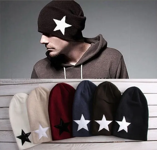 

2018 Autumn and winter free shipping NEW hat Wool knitting fashion cap star design male fashion accessories