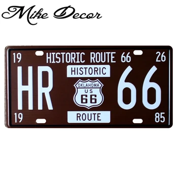 

[ Mike86 ] HISTORIC ROUTE 66 Vintage License Plate Vintage Art wall decor House Bar D-40 mix order 30*15 CM