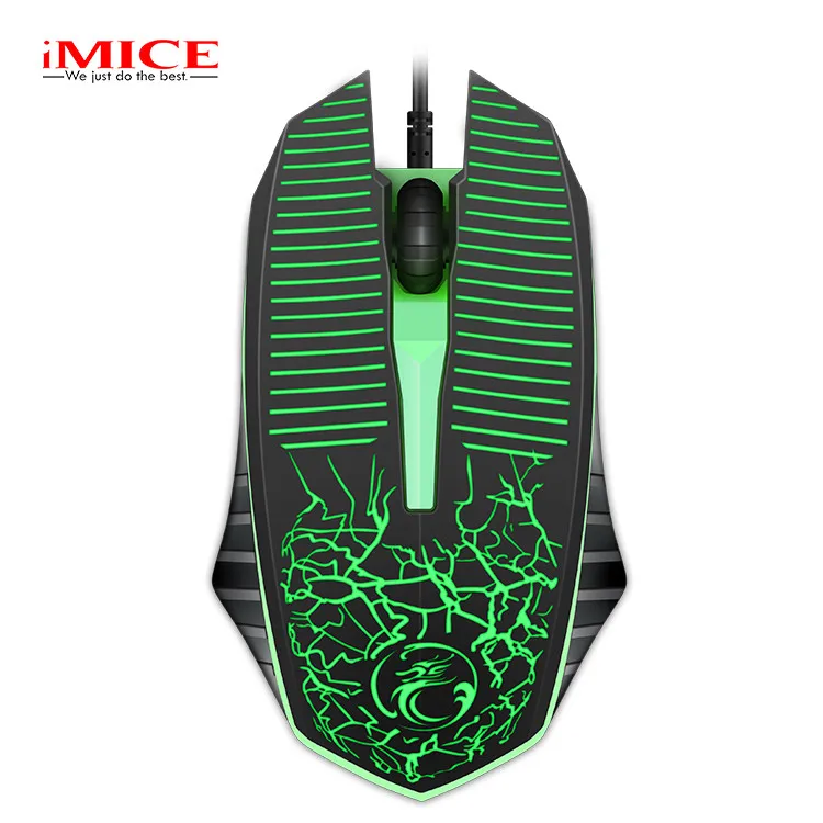 

IMICE M8 LED Fiber Backlit USB Cable With Rato Gaming Mouse Line 3Button Player Desktop PC Laptop Officeacc Gamer Mouse #h