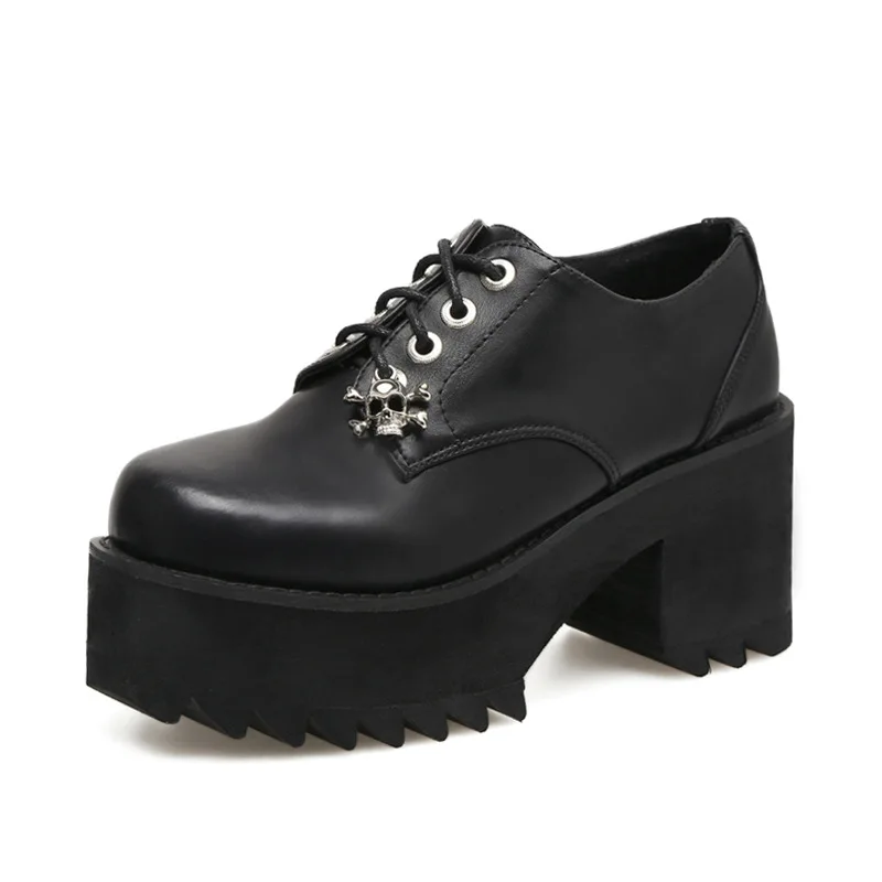 Botas Mujer Zapatos Harajuku Rock Japoneses Punk Plataforma De Negro Calzado q8aBYwH