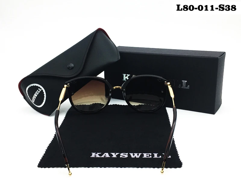KAYSWELL, кошачий глаз, солнцезащитные очки для женщин, черная оправа, градиентные солнцезащитные очки, очки для вождения, L80-011
