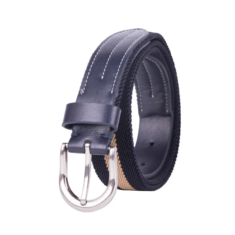  Elastic Braided Patchwork Waist Tactica Unisex Belt For Men's Woven Braided Stretch Webbed PU Leather Buckle cinturon mujer (10)