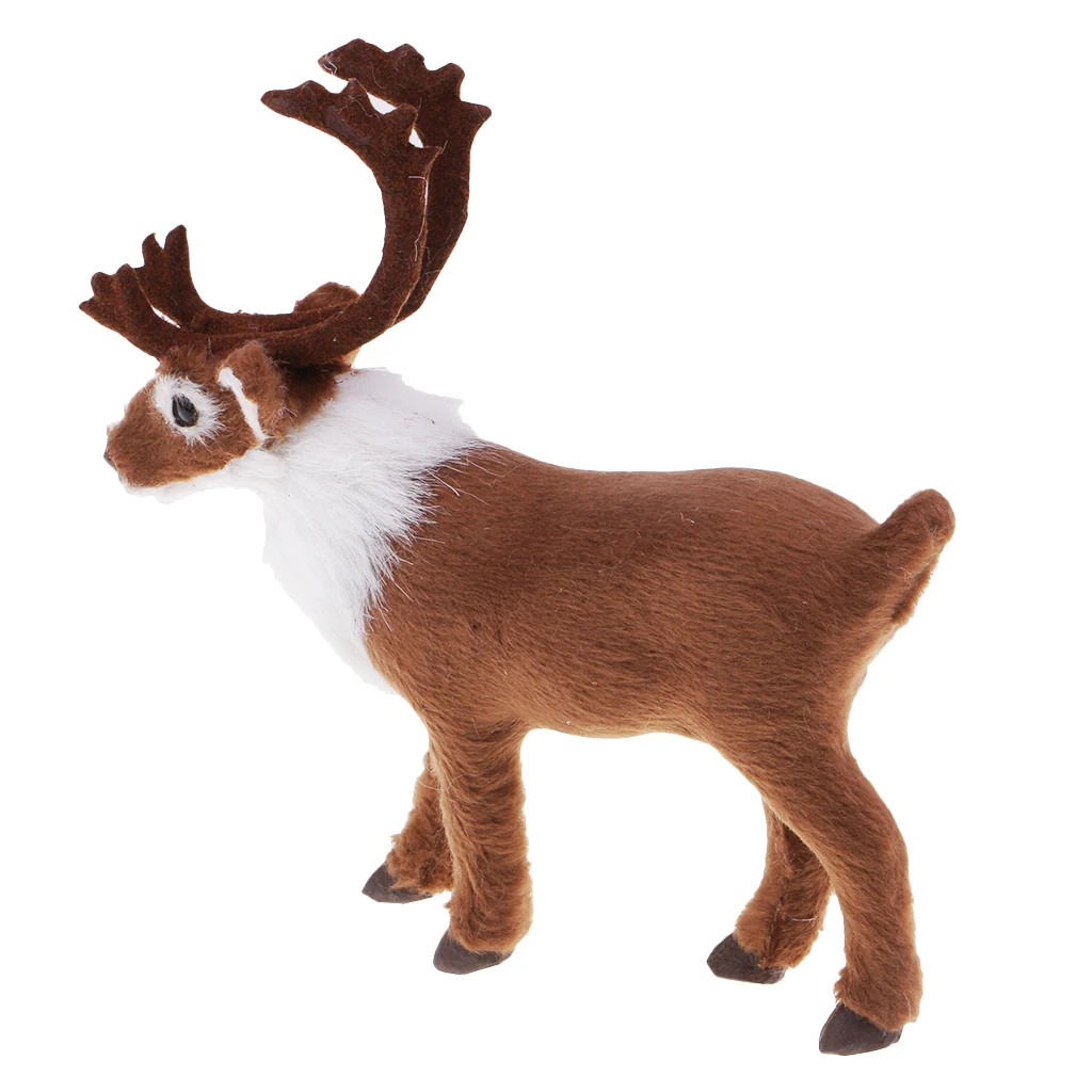 Plush Reindeer Doll Christmas Tree Decoration Xmas Family Party ELK Ornament