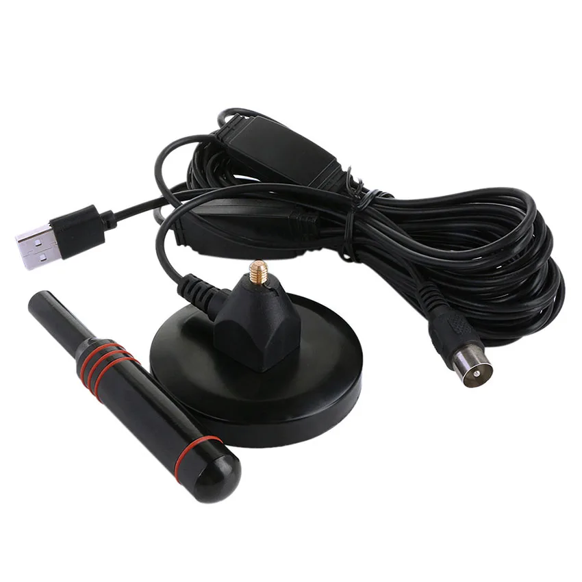 High Gain 22dB TV Antenna for DVB-T Television /USB TV Tuner Portable Indoor/Outdoor/Car HD Digital TV Antennas Hot Sale 1pcs