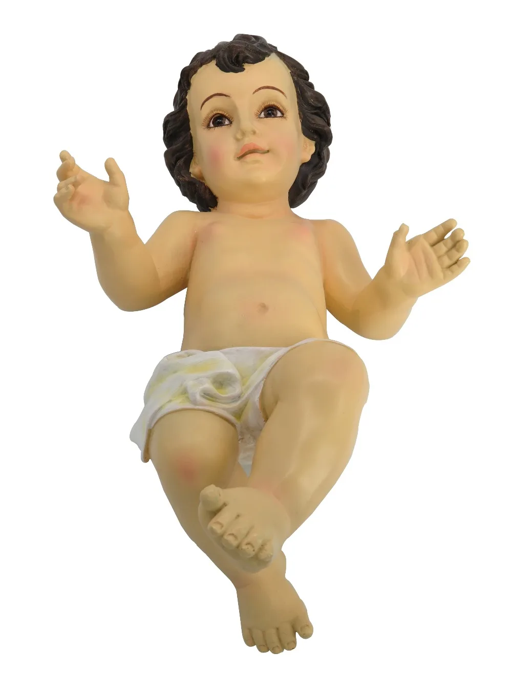 

Infant Jesus Christ Child Religious Figurine Holy Child Stone Resin Statue Hand Painted 16 inches
