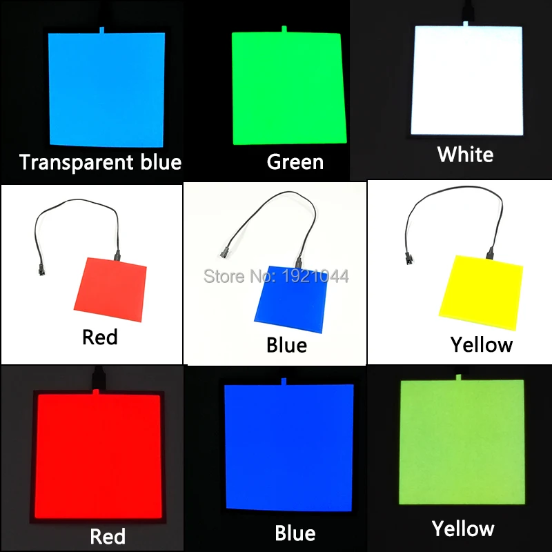 6 цветов на выбор 10X10 см без инвертора el лист el панель для экрана, праздника, автомобиля, дома, модели, праздничные и вечерние украшения