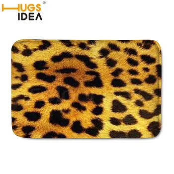 

HUGSIDEA Custom 3D print Leopard Fur Carpet Rugs for Bedroom 59*40cm Soft Non-slip Fur Rug Door Mat Home Decor Kitchen Room Mats