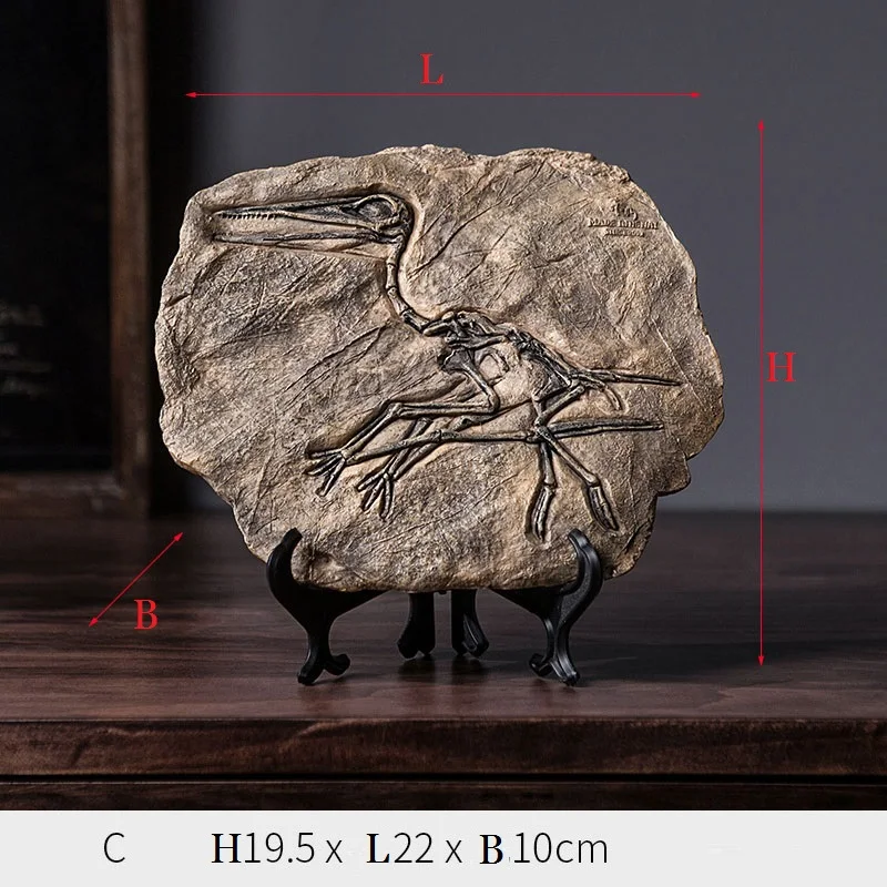 Смоляные фигурки динозавров, настольные украшения для дома, аксессуары, скульптура черепа динозавра, украшение для комнаты, домашний декор - Цвет: C