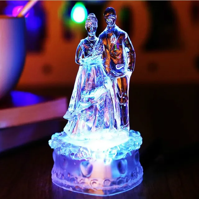 2017 New Acrylic Bride And Groom Wedding Cake Topper Colorful 2017 New Acrylic Bride And Groom Wedding Cake Topper Colorful Crystal Led Decorations Birthday Christmas