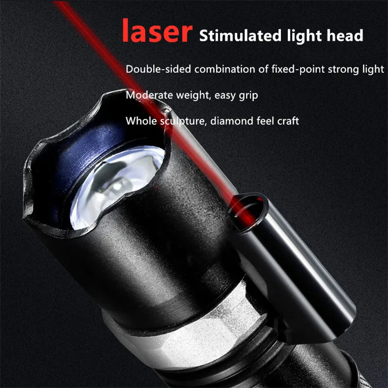 

Hunting Torch Light Laser Dot Sight Scope Tactical Flashlight LED Torch Pressure Switch Mount for Hunting Fishing Detector