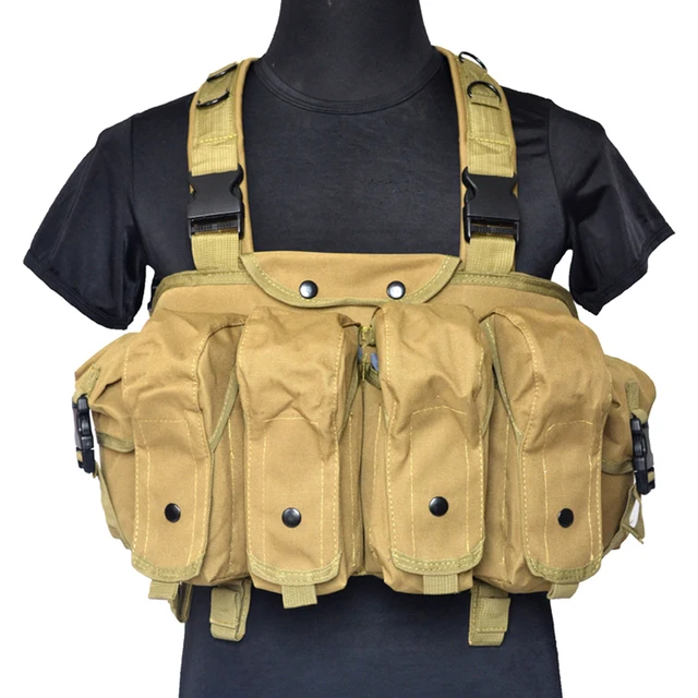 Military Training Airsoft Vest Tactical Chest Rig Load Bearing