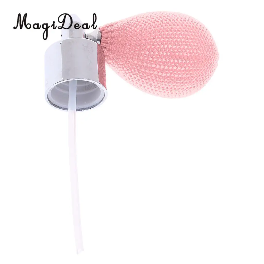 MagiDeal Hot sale Portable travel Vintage Glass Bottles Silver Cap Short Spray Atomizer Pump 18mm high quanlity