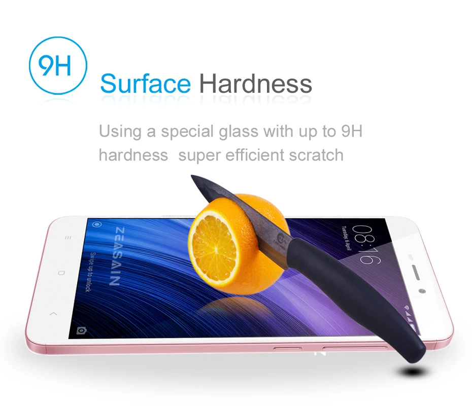 [2 Pack] Original ZEASAIN 2.5D Tempered Glass Screen Protector For xiaomi redmi 4a redmi4a Xiomi Toughened Protective Film (3)