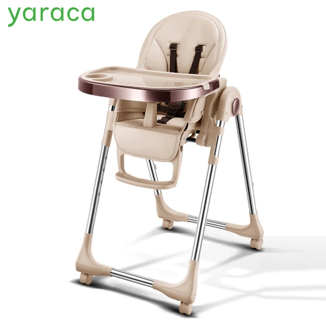 Portable High Chair For Baby Foldable Highchairs Feedding Portable High Chair For Baby Foldable Highchairs Feedding Adjule Booster Seat Dinner Table With Four Wheels
