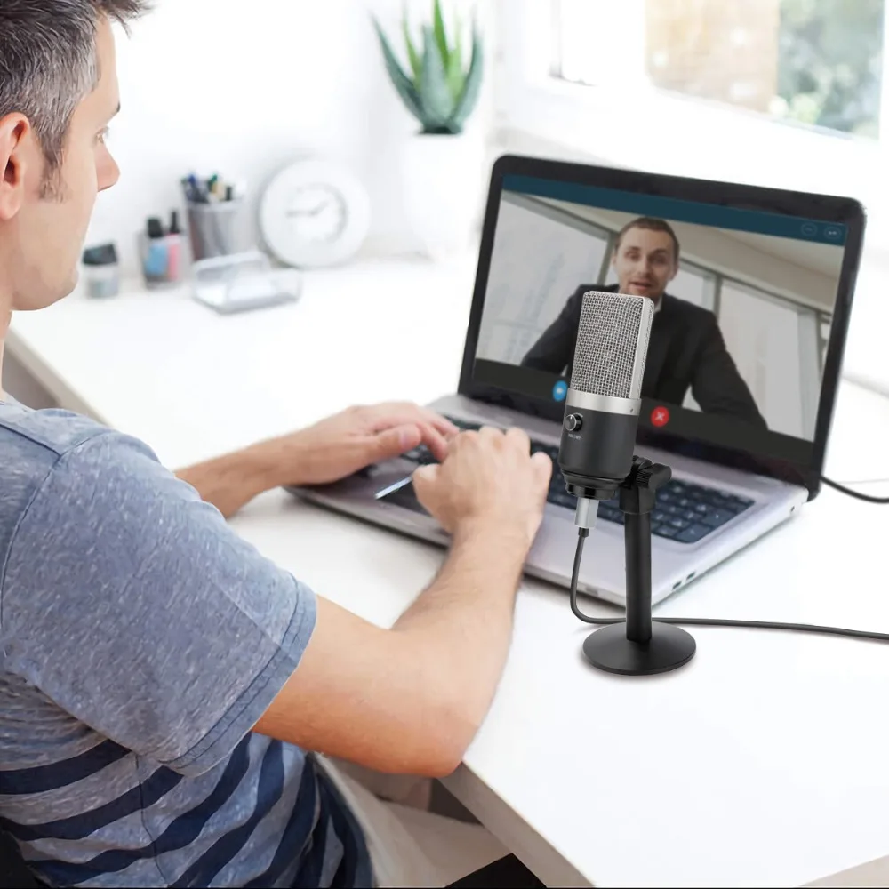 FIFINE USB microphone for windows computer and Mac